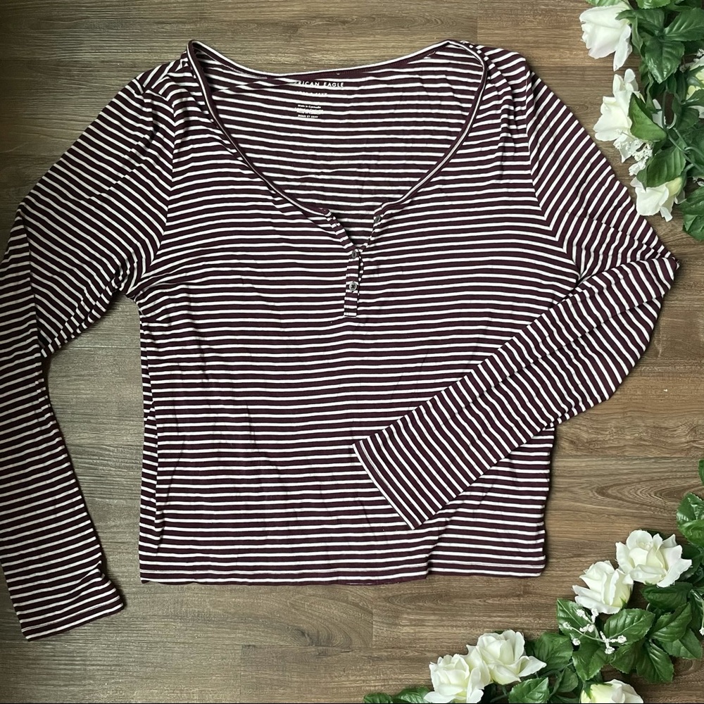 American Eagle Soft & Sexy Striped Long Sleeve